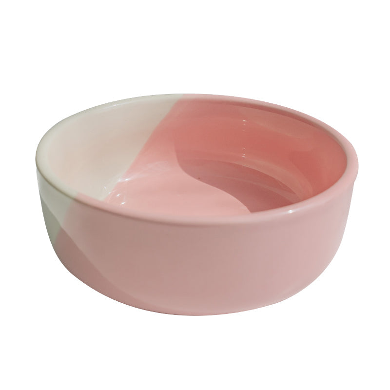KFX-8962365 Ceramic Dog and Cat Bowl Set with Wooden Stand for Food and Water