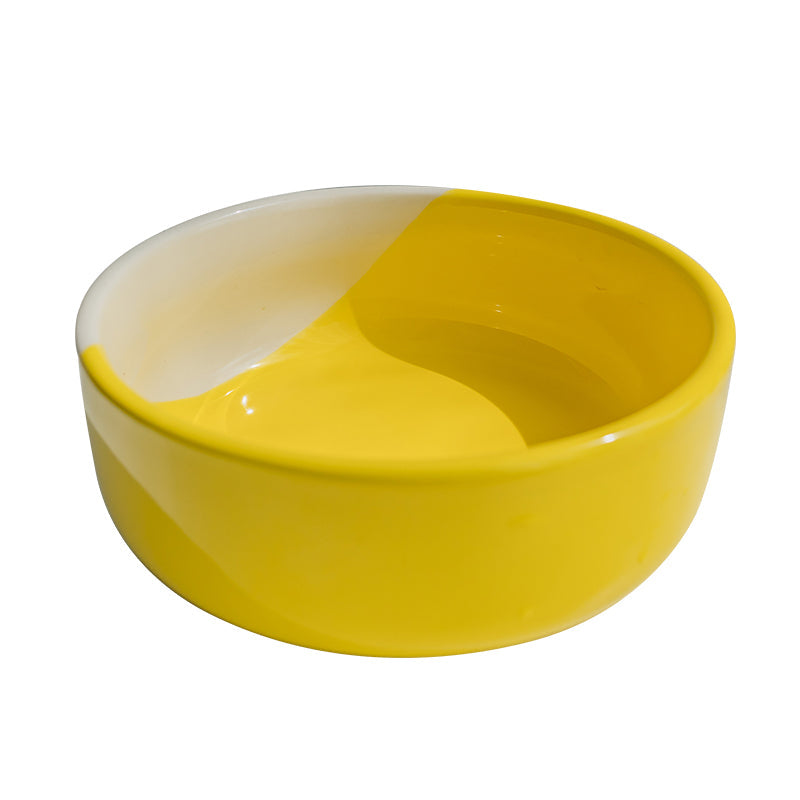 KFX-8962365 Ceramic Dog and Cat Bowl Set with Wooden Stand for Food and Water