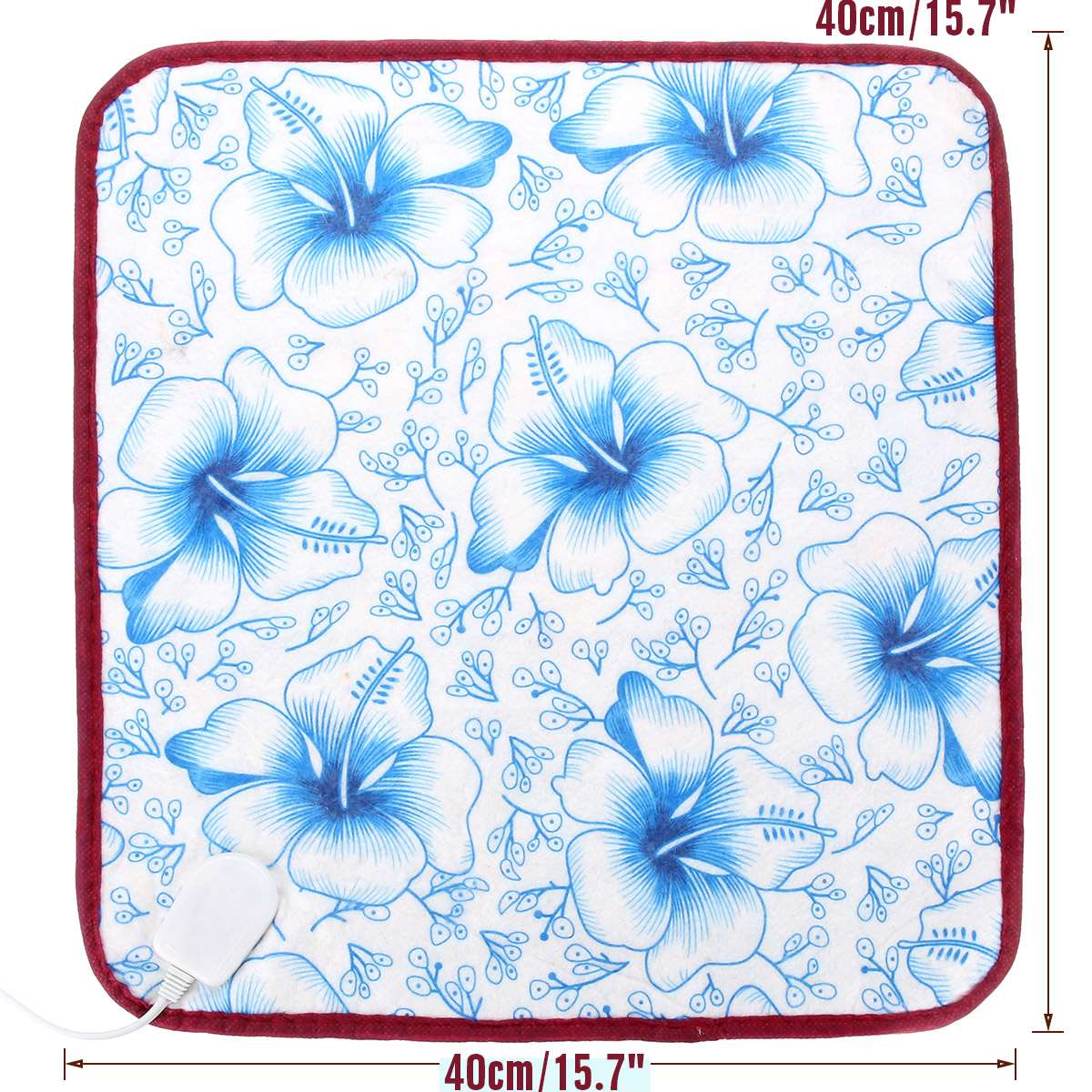 KFX-8964029 Electric Heating Blanket for Pets - Soft Velvet & Cotton, 40x40cm, Random Colors, US Plug