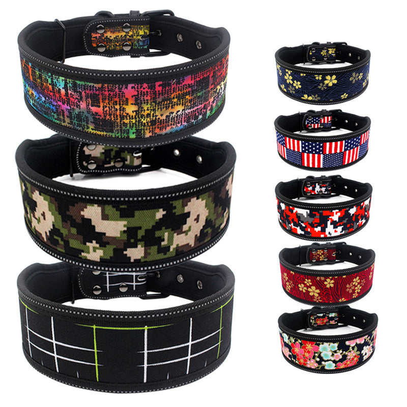 KFX-8964157 Reflective Adjustable Dog Collar for Comfort and Breathability, Available in Multiple Sizes