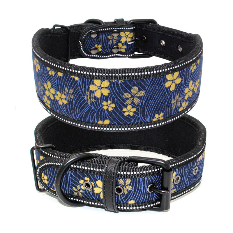 KFX-8964157 Reflective Adjustable Dog Collar for Comfort and Breathability, Available in Multiple Sizes