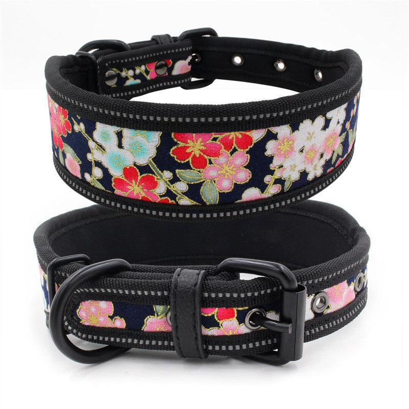 KFX-8964157 Reflective Adjustable Dog Collar for Comfort and Breathability, Available in Multiple Sizes