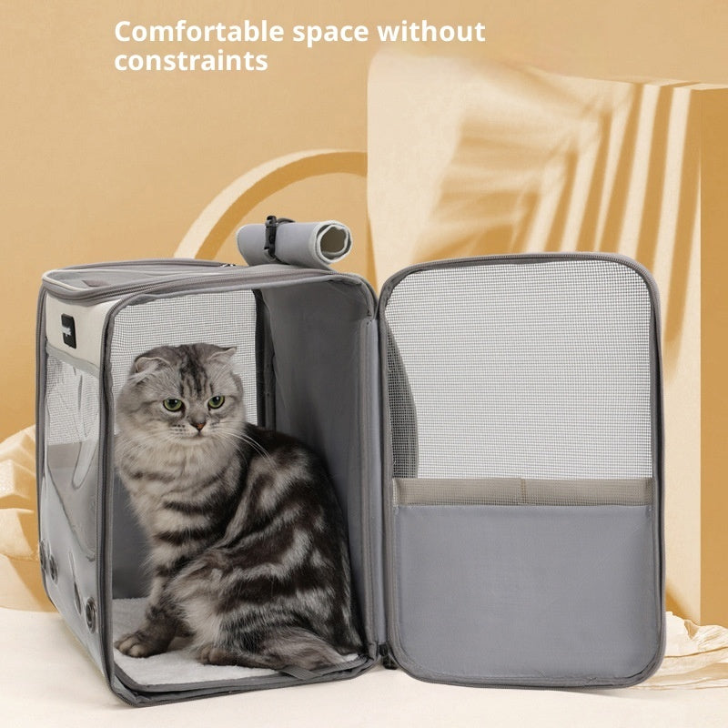 KFX-8964413 Large Capacity Medium Soft Portable Pet Backpack for Outdoor Adventures