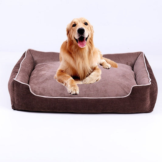 KFX-8966205 Velvet Pet Bed House for Small to Extra Large Dogs and Cats in Khaki, Wine Red, Dark Blue