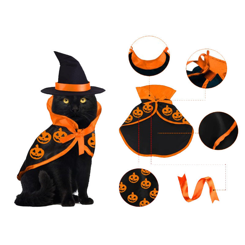 KFX-8966333 Halloween Cloak for Cats and Dogs - Costume for Festive Pet Celebrations, Cloth Material, Size 28*29cm