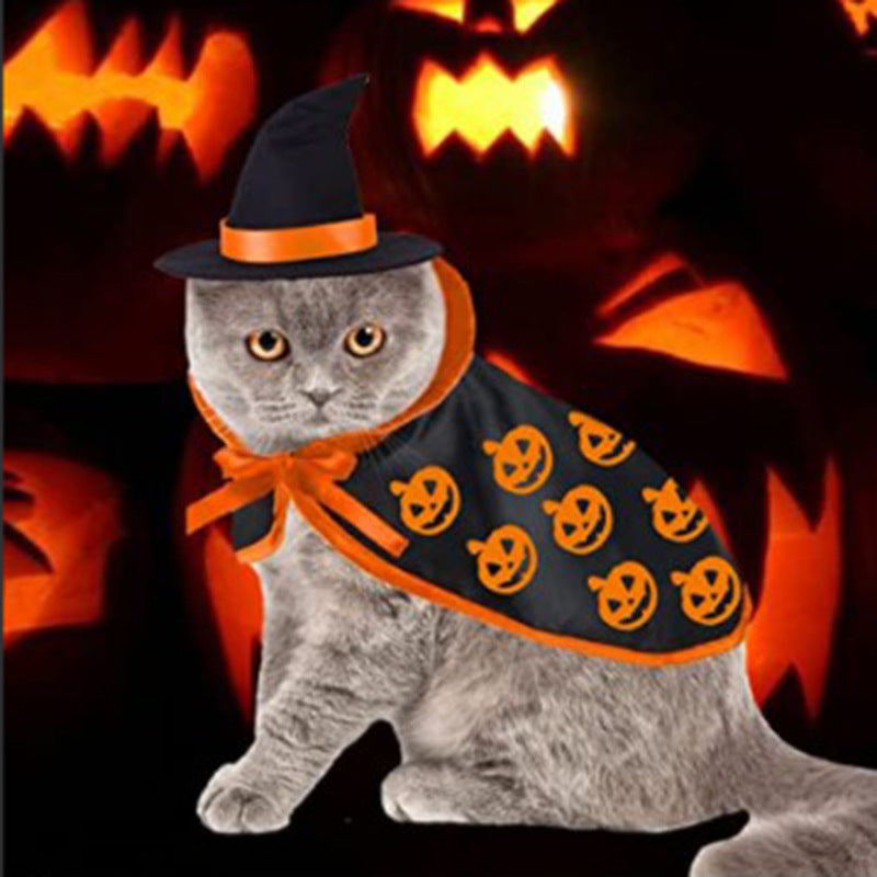 KFX-8966333 Halloween Cloak for Cats and Dogs - Costume for Festive Pet Celebrations, Cloth Material, Size 28*29cm