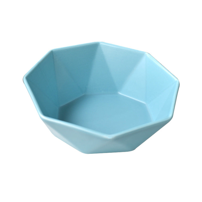 KFX-8968125 Ceramic High-Footed Cat Food Bowl with Bamboo Wood Base, 250g Capacity