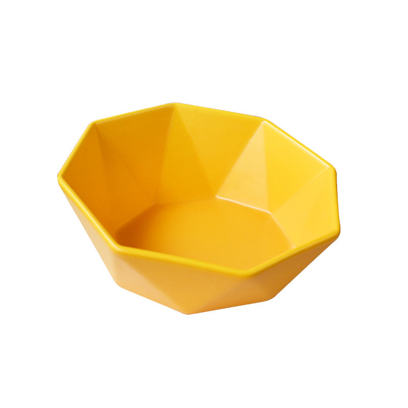 KFX-8968125 Ceramic High-Footed Cat Food Bowl with Bamboo Wood Base, 250g Capacity
