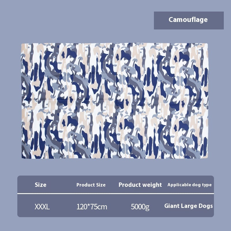 KFX-8969789 Multifunctional Cool Gel Pet Ice Mat for Heatstroke Prevention - Available in Sapphire Blue and Camouflage Sizes