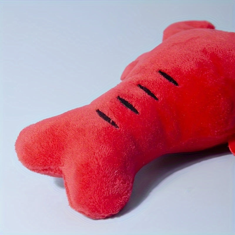 KFX-8971197 Interactive Squeaky Lobster Stuffed Toy for Small and Medium Dogs - Bite Resistant Design