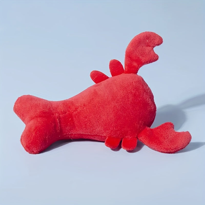 KFX-8971197 Interactive Squeaky Lobster Stuffed Toy for Small and Medium Dogs - Bite Resistant Design