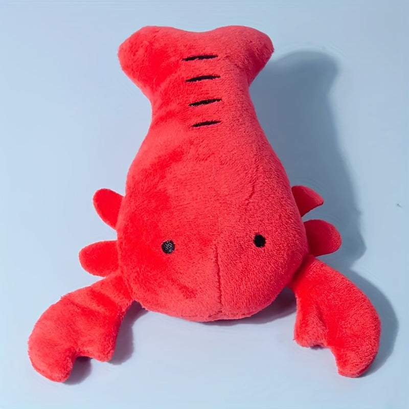 KFX-8971197 Interactive Squeaky Lobster Stuffed Toy for Small and Medium Dogs - Bite Resistant Design