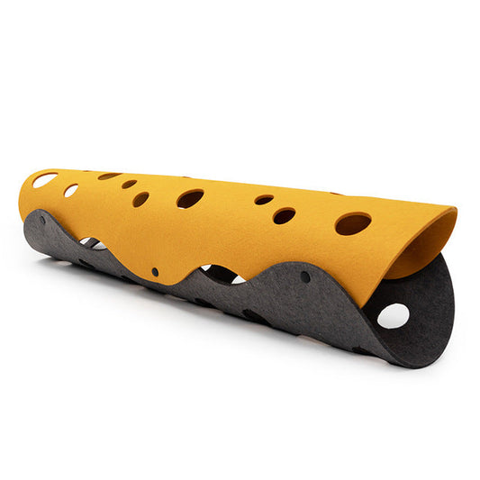 KFX-8972989 Folding Cat Tunnel with Soft Felt Material and Easy Assembly for Cats 93x22x22cm