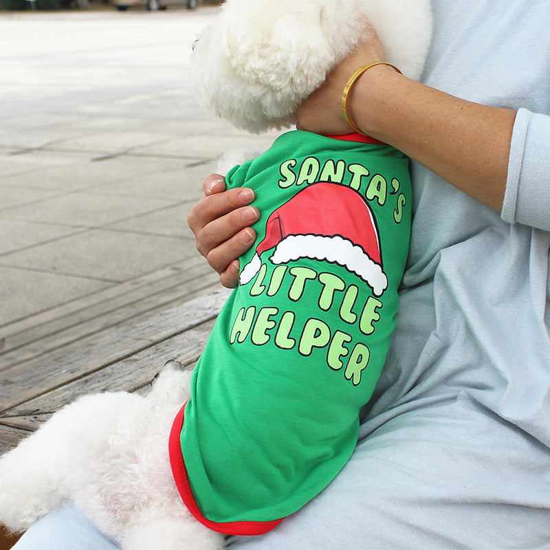 KFX-8977853 Cozy Christmas Teddy Clothes for Pets - Soft Polyester Cotton Attire
