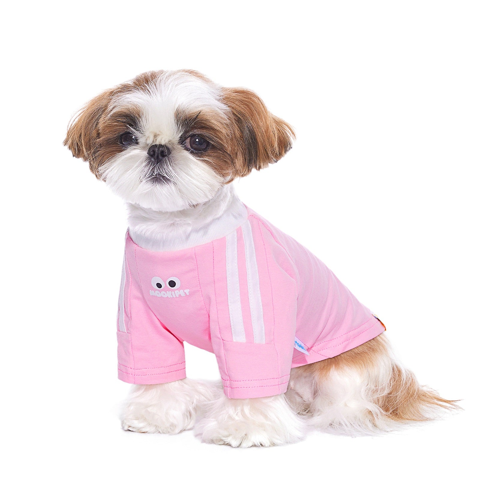 KFX-8979261 Small Pet Clothing for Dogs and Cats in Pink and Blue, Cotton and Spandex Blend, Casual Style, Multiple Sizes Available
