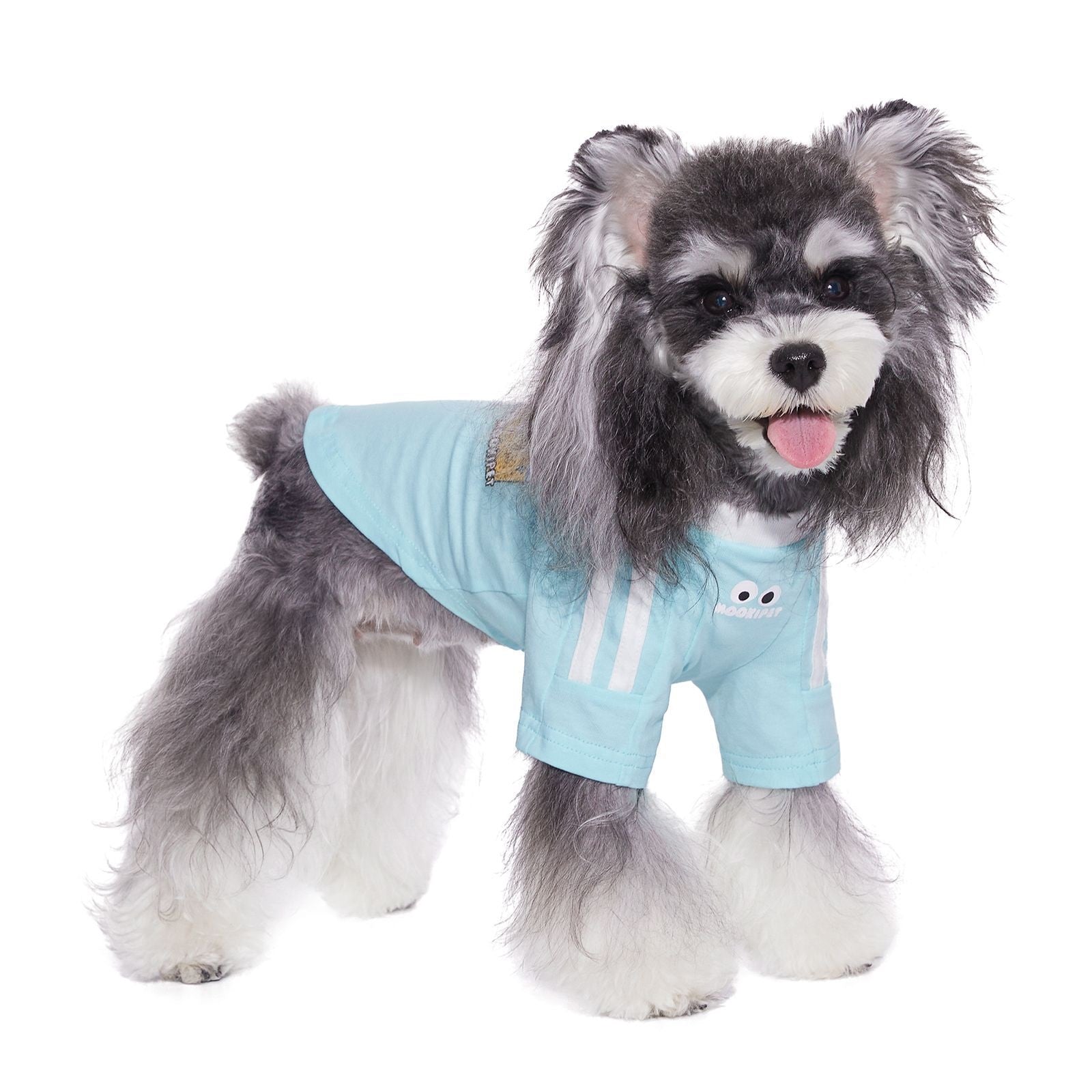 KFX-8979261 Small Pet Clothing for Dogs and Cats in Pink and Blue, Cotton and Spandex Blend, Casual Style, Multiple Sizes Available