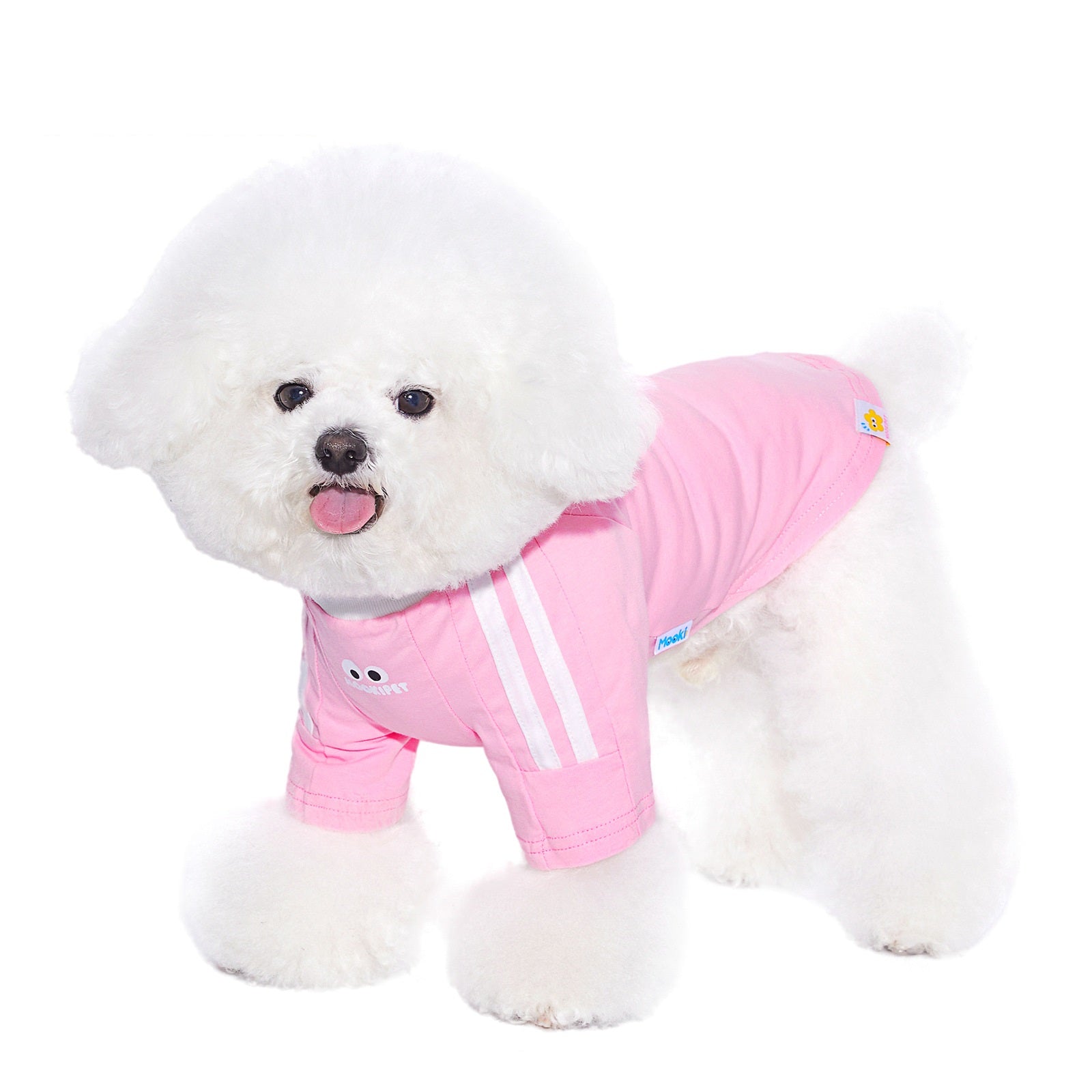 KFX-8979261 Small Pet Clothing for Dogs and Cats in Pink and Blue, Cotton and Spandex Blend, Casual Style, Multiple Sizes Available