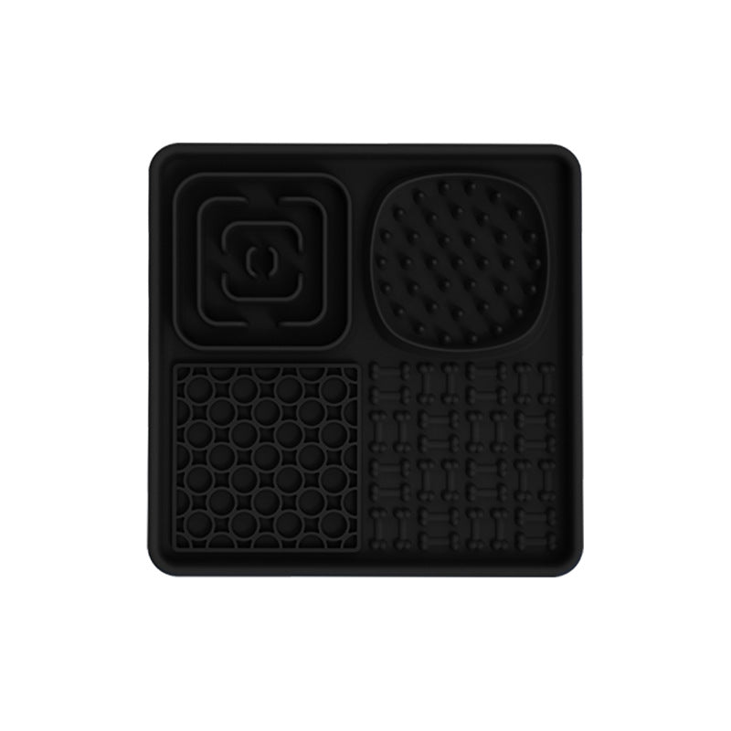 KFX-8979645 Silicone Dog Slow Food Mat - Square and Rectangular Design in Various Colors