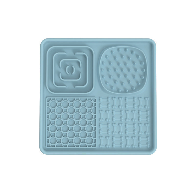KFX-8979645 Silicone Dog Slow Food Mat - Square and Rectangular Design in Various Colors
