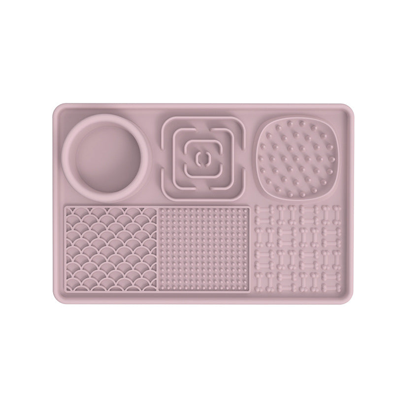 KFX-8979645 Silicone Dog Slow Food Mat - Square and Rectangular Design in Various Colors
