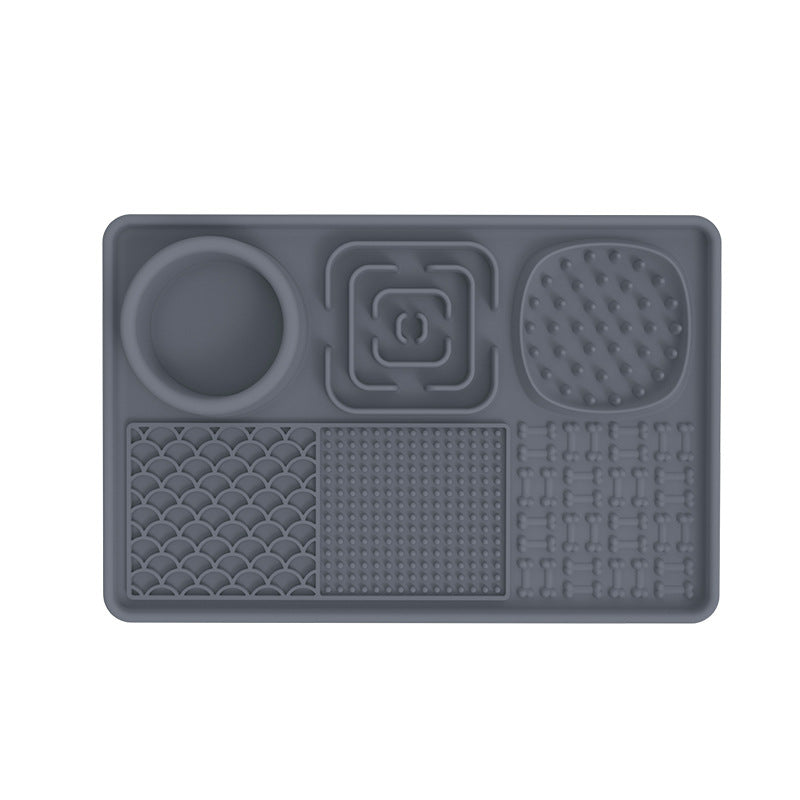 KFX-8979645 Silicone Dog Slow Food Mat - Square and Rectangular Design in Various Colors
