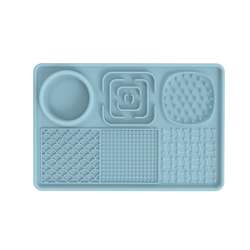KFX-8979645 Silicone Dog Slow Food Mat - Square and Rectangular Design in Various Colors