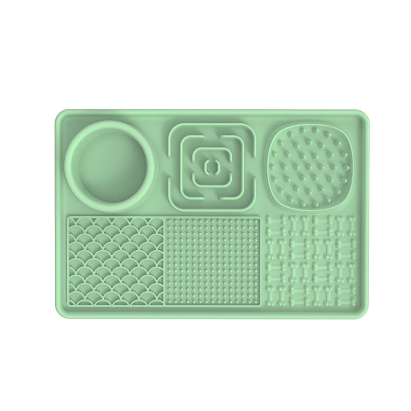 KFX-8979645 Silicone Dog Slow Food Mat - Square and Rectangular Design in Various Colors