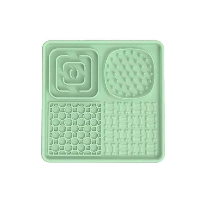 KFX-8979645 Silicone Dog Slow Food Mat - Square and Rectangular Design in Various Colors
