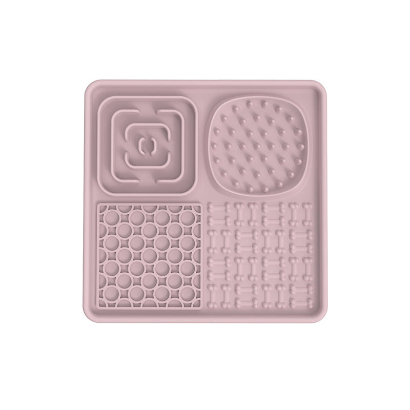 KFX-8979645 Silicone Dog Slow Food Mat - Square and Rectangular Design in Various Colors