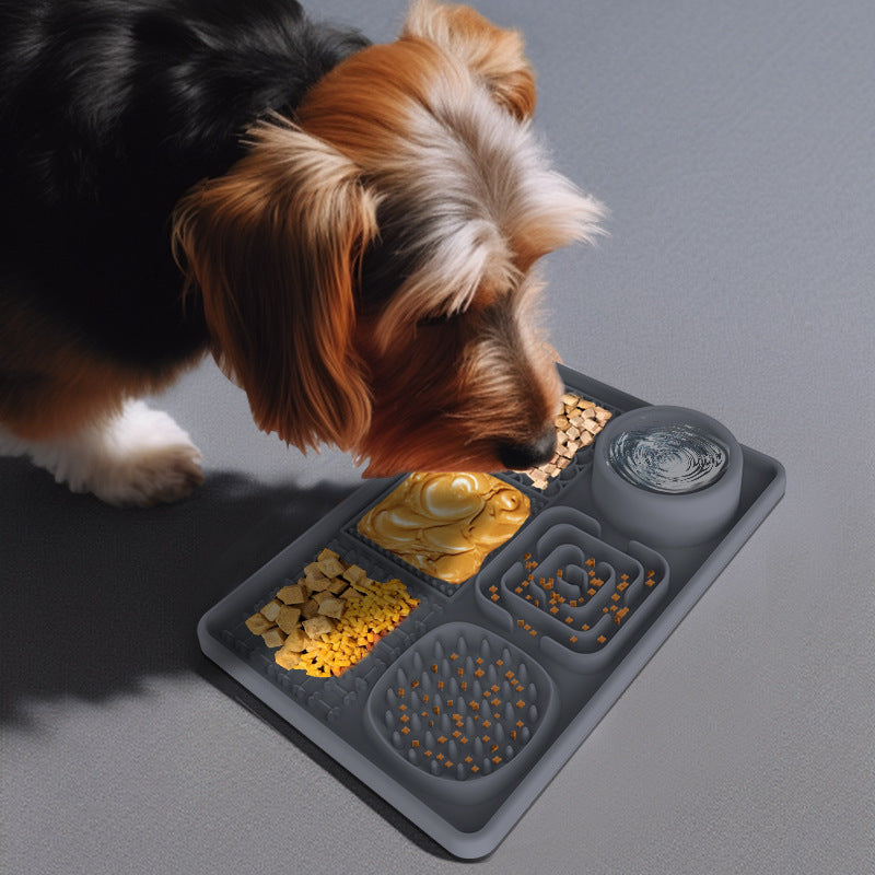 KFX-8979645 Silicone Dog Slow Food Mat - Square and Rectangular Design in Various Colors