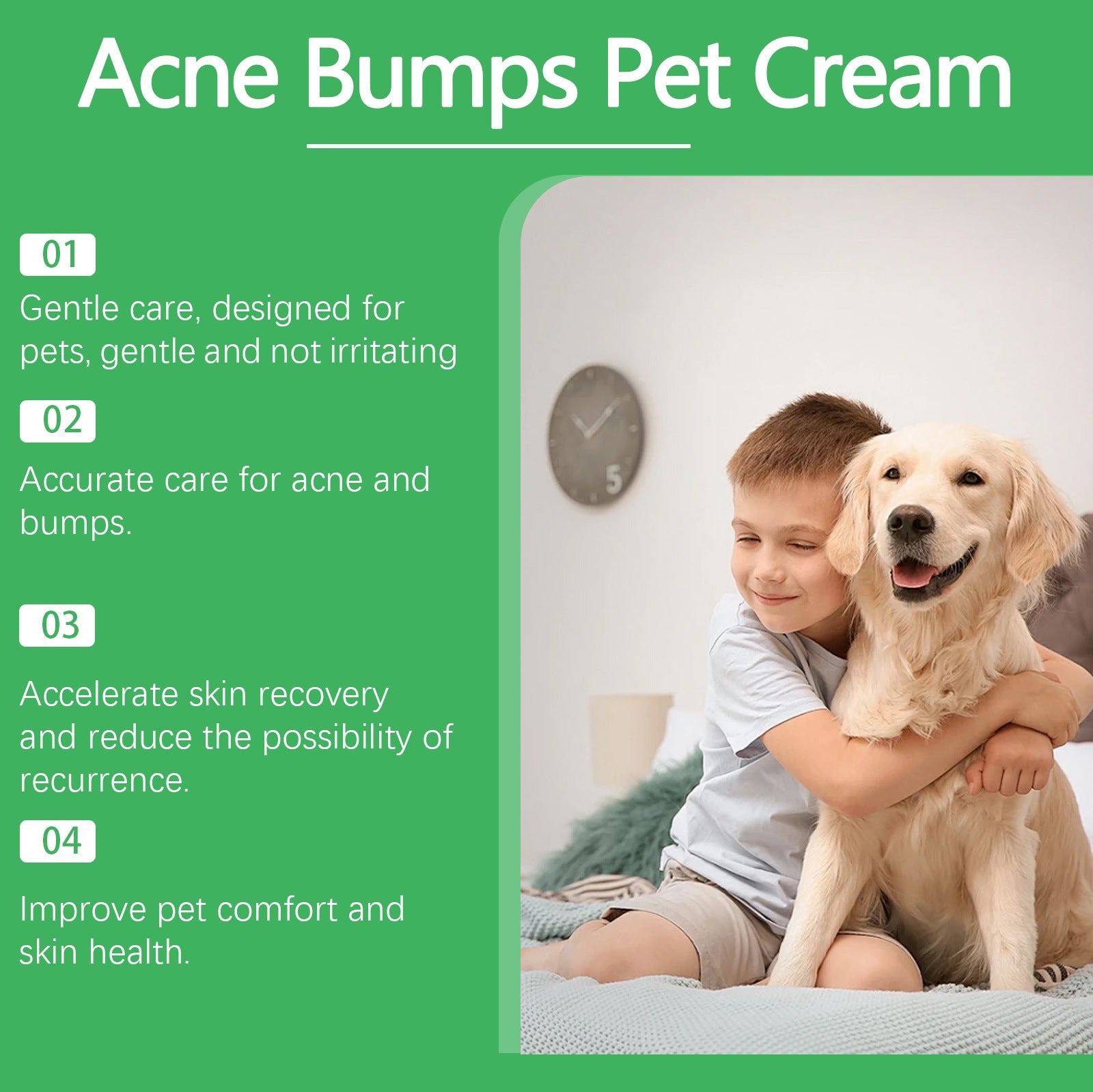 KFX-8981309 Pet Neck Cream for Healthy Skin and Coat, 25g with Aloe, Ginger, Tea Tree Oil, Marigold, and Ganoderma Extract