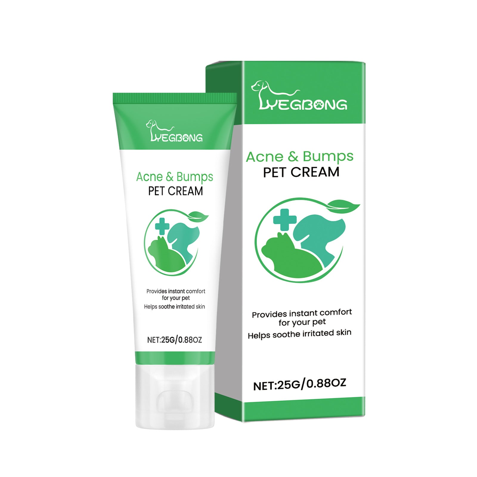 KFX-8981309 Pet Neck Cream for Healthy Skin and Coat, 25g with Aloe, Ginger, Tea Tree Oil, Marigold, and Ganoderma Extract