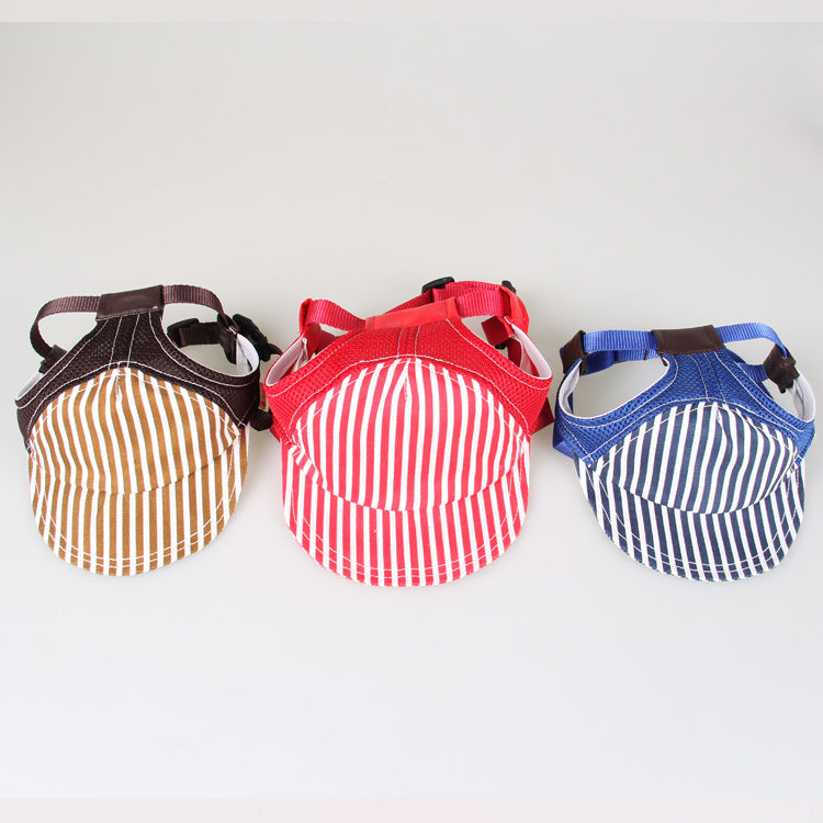 KFX-8981821 Adjustable Cotton Baseball Cap for Large Dogs - Golden Retriever - Red, Blue, Coffee