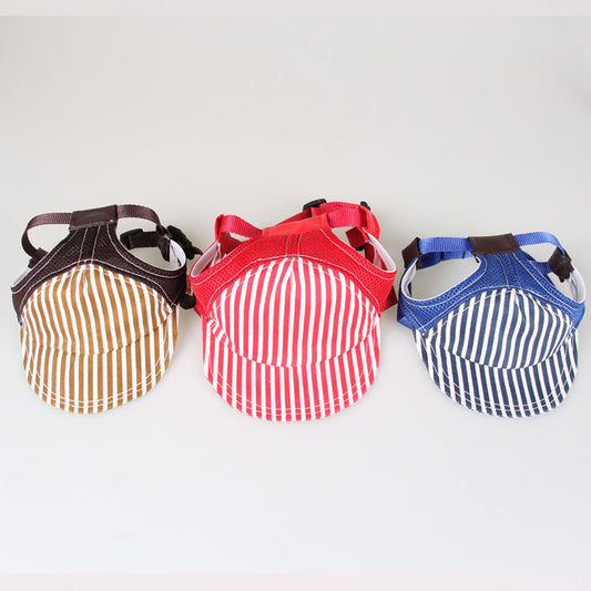 KFX-8981821 Adjustable Cotton Baseball Cap for Large Dogs - Golden Retriever - Red, Blue, Coffee