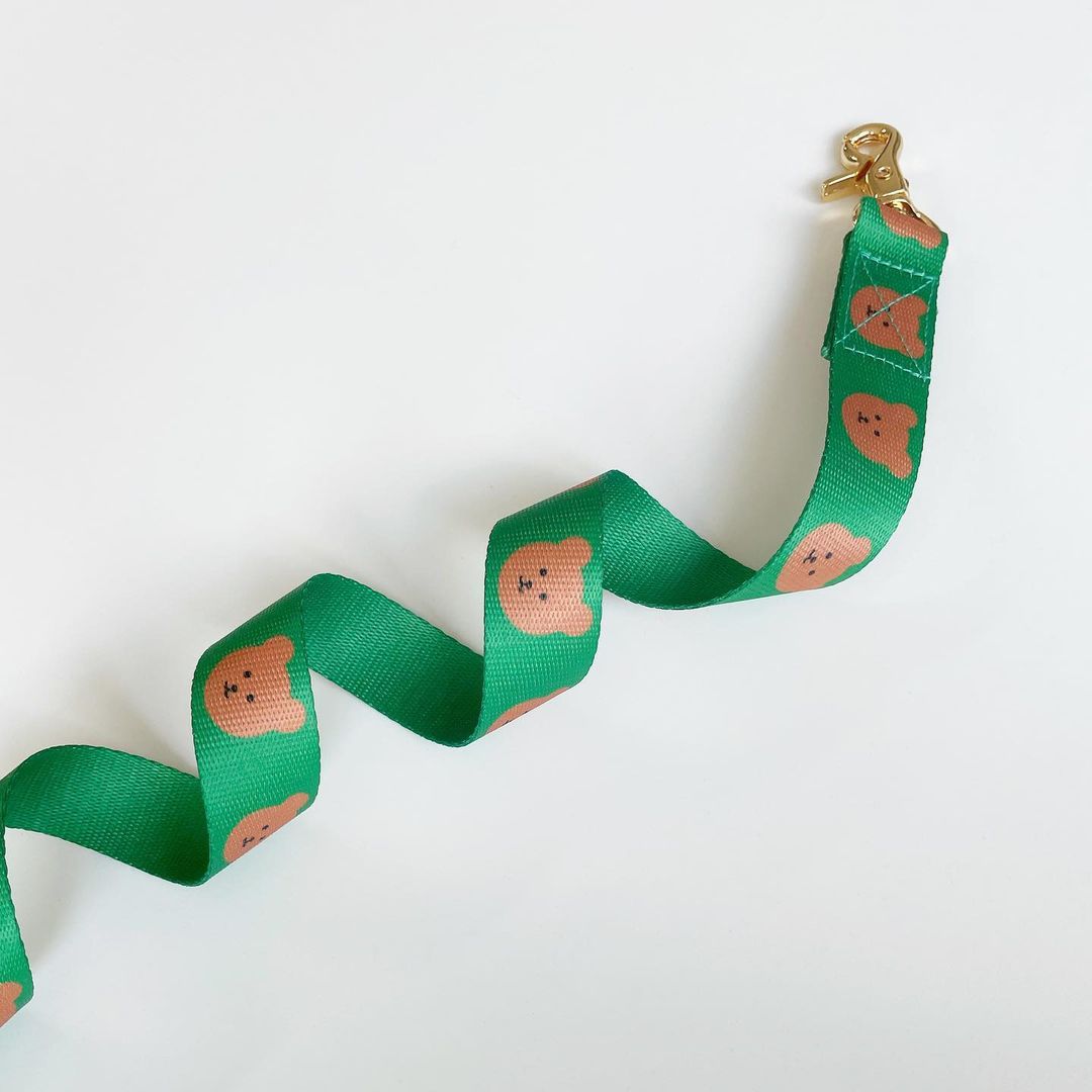 KFX-8983229 Soft and Durable Polyester Dog Traction Rope with Bear Design - 2M by 2.5cm