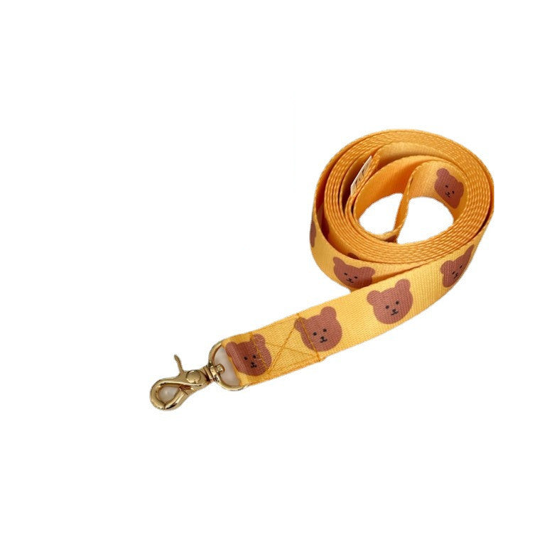 KFX-8983229 Soft and Durable Polyester Dog Traction Rope with Bear Design - 2M by 2.5cm