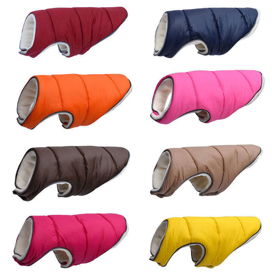 KFX-8983869 Reflective Cotton Vest for Pets - Fleece Material in Various Sizes and Colors