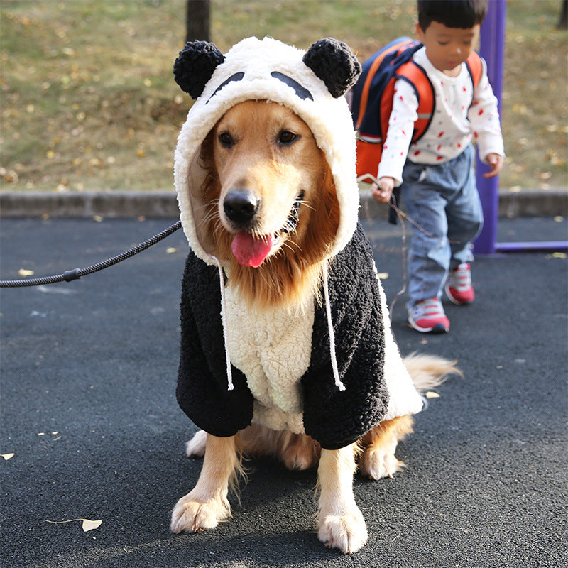 KFX-8987581 Cozy Thickened Winter Clothing for Medium and Large Dogs - Cute Tiger and Panda Styles