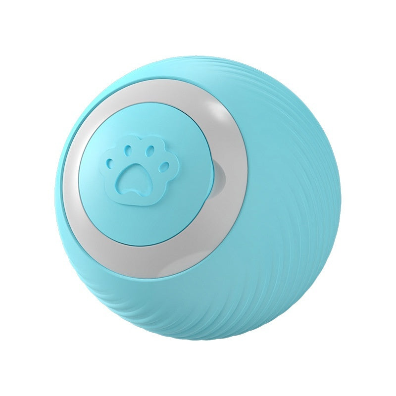 KFX-8987837 Interactive Automatic Cat Teasing Ball Toy - Rechargeable Rolling Silicone ABS Fun Pet Plaything