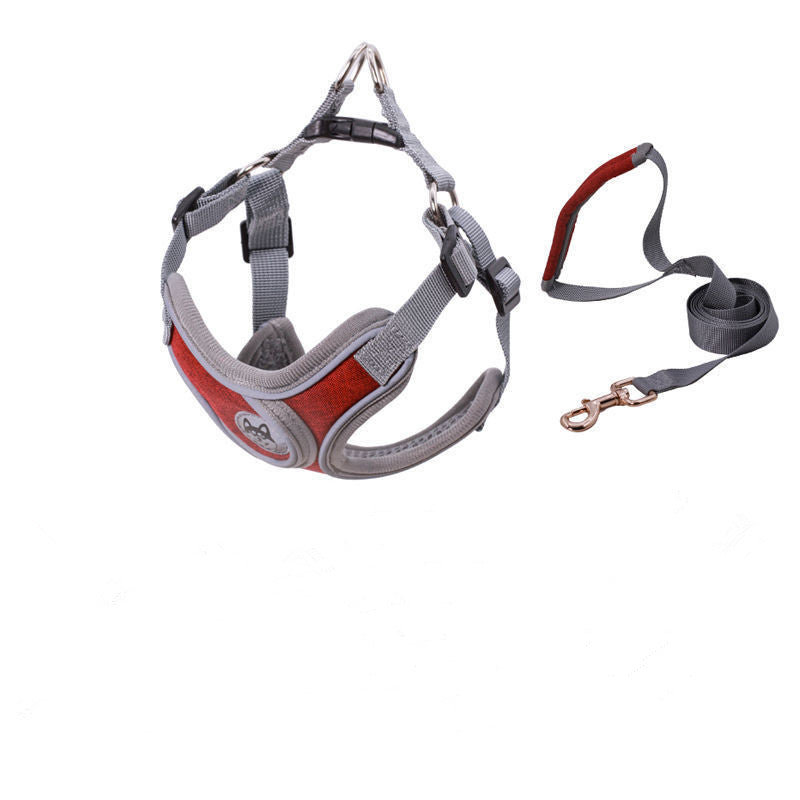 KFX-8988477 Nylon PET Strap Collars and Traction Rope for Small to Medium Dogs