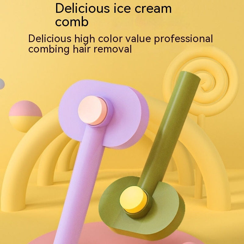 KFX-8990781 Pet Hair Removal Combs for Dogs – Professional Ice Cream Style Brushes in Various Colors