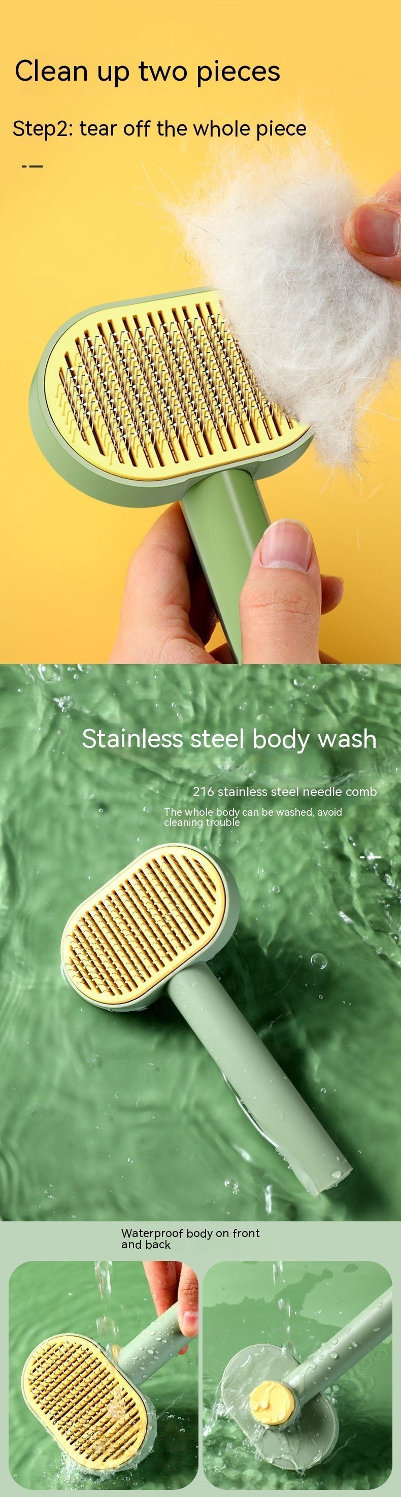 KFX-8990781 Pet Hair Removal Combs for Dogs – Professional Ice Cream Style Brushes in Various Colors