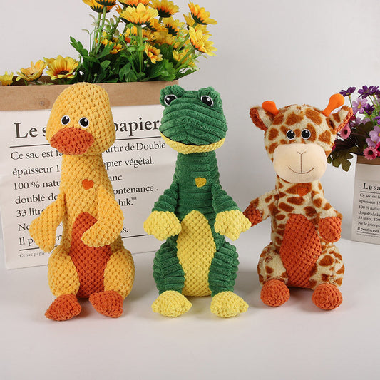 KFX-8993597 Plush Pet Toy Collection - Molar Sounding Dolls in Various Animal Designs 30-35cm