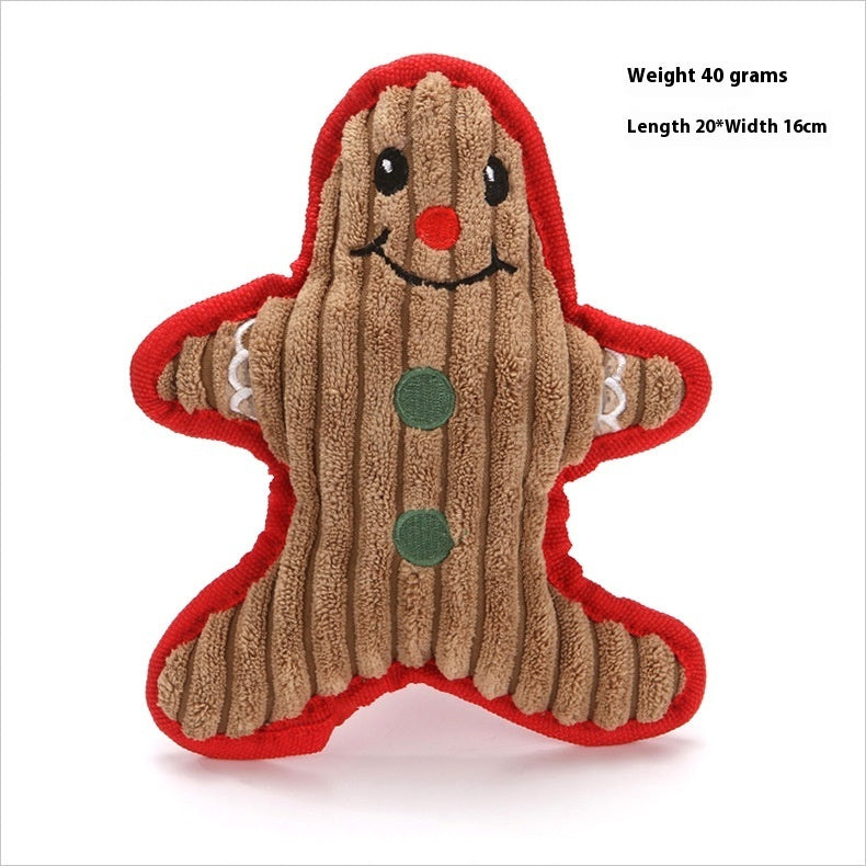 KFX-8994621 Christmas-Themed Tear-Resistant Plush Pet Toy for Cats and Dogs