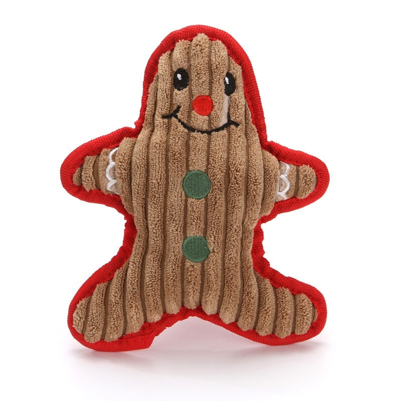KFX-8994621 Christmas-Themed Tear-Resistant Plush Pet Toy for Cats and Dogs