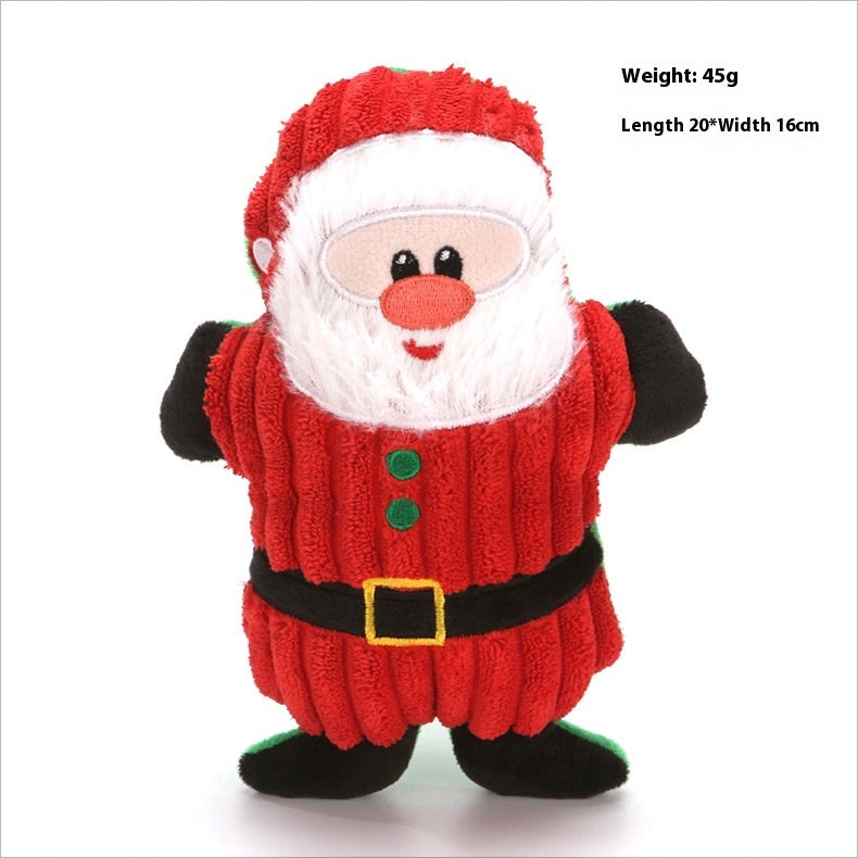 KFX-8994621 Christmas-Themed Tear-Resistant Plush Pet Toy for Cats and Dogs
