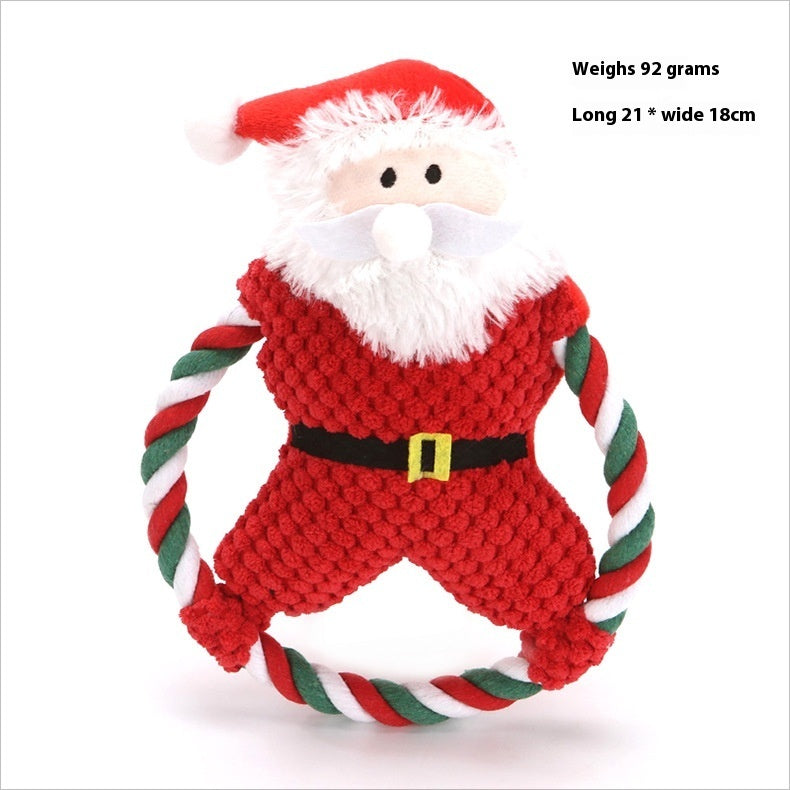 KFX-8994621 Christmas-Themed Tear-Resistant Plush Pet Toy for Cats and Dogs