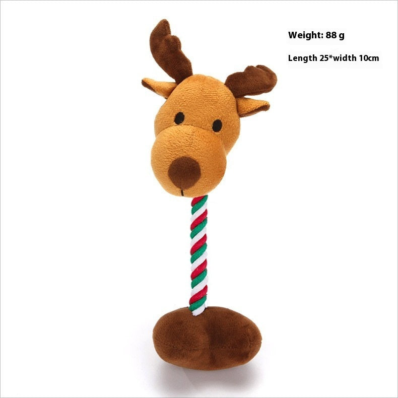 KFX-8994621 Christmas-Themed Tear-Resistant Plush Pet Toy for Cats and Dogs