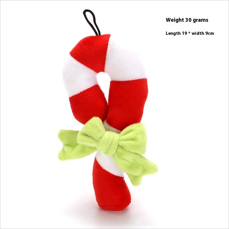 KFX-8994621 Christmas-Themed Tear-Resistant Plush Pet Toy for Cats and Dogs