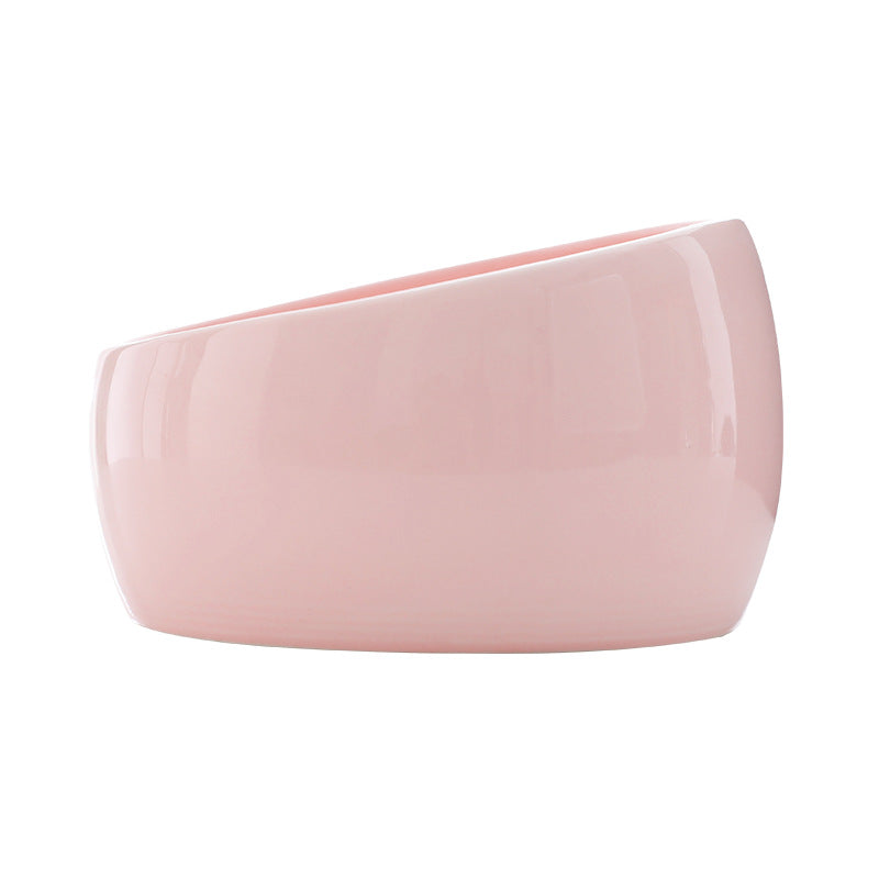 KFX-8995133 Ceramic Cat Food Bowl with Lead-Free Color Glaze, 1000ml Capacity, Enlarged Design for Easy Feeding